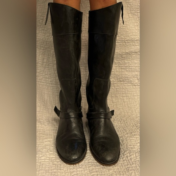 Golden Goose Distressed Tall Studded Riding Boot, Size 37 - Picture 6 of 8